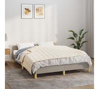 Weighted Blanket 122x183 cm Cream Microfiber 100% Brushed Polyester 9.4kg Calmer