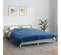 Weighted Blanket 200x200 cm Blue 9kg Brushed Polyester Microfiber Cozy Calming.