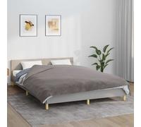 Weighted Blanket 200x200 cm Grey 9 kg Cotton Cover Brushed Polyester Glass Beads