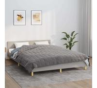 Weighted Blanket 200x225cm Grey 9kg Brushed Microfiber Cozy Quilted Therapeutic