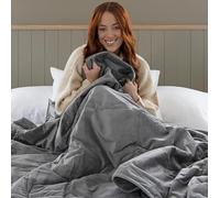 Weighted Blanket 4-8kg Velvet Front Reverse Microfibre Deeper Sleep Anxiety Autism Relief Throw Blanket Adult Velour Weighted Blankets Cozy Soft Teddy Fleece (Silver, King 150x200 CM 8KG)