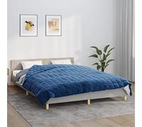 Weighted Blanket, Blue, 200 x 220 cm, 9 kg Fabric with Breathable Microfibre, Hypoallergenic Filling, Quilt for Bedroom, Living Room, Couch, Warm Blanket for Winter and Summer