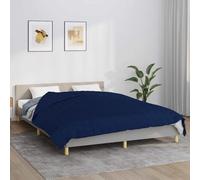 Weighted Blanket Blue 200x200 cm 13.45kg 100% Cotton Calming Quilted Glass Beads