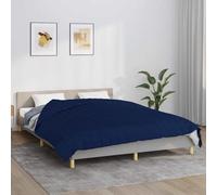 Weighted Blanket Blue 200x200 cm Cotton Cover Polyester & Glass Bead Fill 9.35kg