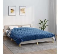 Weighted Blanket Blue 200x230cm 9kg Soft Cozy Brushed Polyester Microfiber
