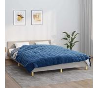 Weighted Blanket, Blue, 220 x 240 cm, 11 kg Fabric with Hypoallergenic Filling, Breathable Microfibre, Quilt for Bedroom, Living Room, Couch, Soft Blanket for Warm Nights