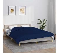 Weighted Blanket Blue 220x235 cm Cotton Filled with Glass Beads 11.4kg Calming.