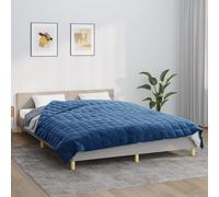 Weighted blanket Blue 220x240cm 15kg Microfiber Plush Reversible Sleep Aid Cozy