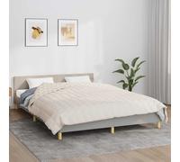(cream, 220 x 235 cm/15 kg) vidaXL Weighted Blanket Bedding Anxiety Blanket Bedroom Quilt Blanket Fabric