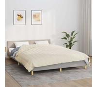 Weighted Blanket Cream 220x240 cm 15kg Brushed Polyester Microfiber King Size XL