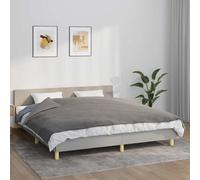 Weighted Blanket Grey 155x220 cm Cotton Cover Brushed Polyester 7 kg Glassbeads