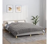 Weighted Blanket, Grey, 200 x 230 cm, 9 kg Fabric with Hypoallergenic Filling, Breathable Microfibre, Inner Loops for Duvet Cover, Ideal Blanket for Bedroom, Couch