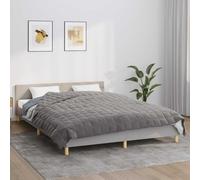 Weighted Blanket Grey 200x200cm 9kg Brushed Microfiber Glass Bead Calm Cozy