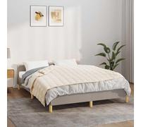 Weighted Blanket Light Cream 150 x 200 cm 7 kg Fabric with Breathable Microfibre Filling, Even Weight Distribution, Inner Loops for Duvet Cover