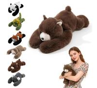 Weighted Brown Bear Plush Teddy, Soft Stuffed Animal Plushies, Cuddly Toy for Comfort & Relaxation, Pookie the Brown Bear Weighted Animals, Hugging Companion for Anxiety Relief & Sleep Support（30cm）