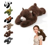 Weighted Brown Bear Plush Teddy, Soft Stuffed Animal Plushies, Cuddly Toy for Comfort & Relaxation, Pookie the Brown Bear Weighted Animals, Hugging Companion for Anxiety Relief & Sleep Support（45cm）