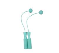 Weighted Cordless Jump Rope with Adjustable Balls, Foam Grip Fitness Skipping Rope for Indoor Cardio Workout, Home Exercise Equipment for Fat Burning(3.2cm green.)