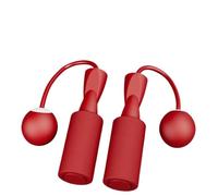 Weighted Cordless Jump Rope with Adjustable Balls, Foam Grip Fitness Skipping Rope for Indoor Cardio Workout, Home Exercise Equipment for Fat Burning(3.2cm red)