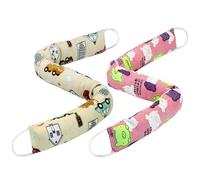 Weighted Door Draft Stopper, 2 Pack 90 cm Under Door Blocker, Bottom Of Door Window Air Noise Light Gap Filler, Saving Energy Cartoon Print Canvas Cotton 1.1Kg (Pig Car)