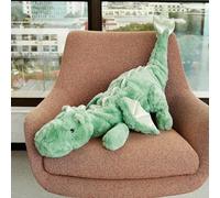 Weighted Dragon Stuffed Animals, Soft and Sturdy Heavy Weighted Stuffed Animals Toy Dino Pillows Anxiety Relief for Kids and Adults,Large Dinosaur Plush (Green-110cm)