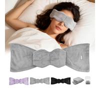 Weighted Eye Mask for Sleeping, Heavy Comfort Eye Mask with Blackout Design, Adjustable Strap for Side Sleepers Perfect for Travel, Insomnia Relief, Stress Relief Deep Sleeping