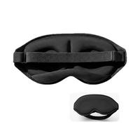 Weighted Eye Mask, Light Blocking Sleep Mask for Daytime Naps and Travel, 3D Contoured Design for Comfortable Wear, Black Sleep Eye Mask for Light-Sensitive Sleepers
