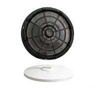 Weighted Fan Base Round Replacement Stand for Tower Pedestal Floor Fans - Heavy Duty Anti-Tip Support Column Chassis Wide Fit(White)