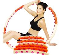 Weighted Fitness Health Hoop 1.2kg (2.6lb) - Waist Slimming & Core Toning Ring for Beginners | Portable 8-Piece Design | Made in Korea