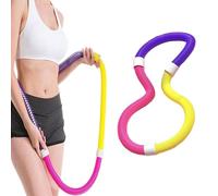Weighted Fitness Hoop Soft Spring Exercise Hoop for Adults, Spring Tube Yoga Circle Fitness Waist & Tummy Tightening Exercise Equipment, Foldable Fitness Hoop for Home Travel