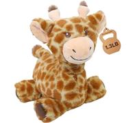 Weighted Giraffe Stuffed Animal, Microwavable Plush Toy, 1.3lb Heatable Lying Giraffe Plush with Natural Stone, Soft Cute Giraffe Plush for Kids Adults, 10 Inch