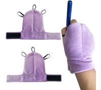 Weighted Gloves for Hand Tremors & Parkinson’s - Weighted Hand Support for Improved Stability, Adjustable Wrist Strap, Comfortable Strengthening Gloves for Daily Tasks & Mobility (Purple, L (Pair）)
