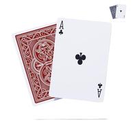 Weighted Heavy Deck of Cards Ideal for Outdoors | Wind-Resistant Waterproof Playing Cards | Thick Plastic Protected Poker Cards (Crimson Red)