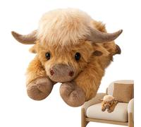 Weighted Hig-hland Cow Plush, Weighteds Stuffed Animal Pillow, Cow Soft Weighted Highla-nd Toys, Cute We-ighted High-land Co-w Pad, Cartoon Scottish Cows Plush Figure Doll For Home Decor