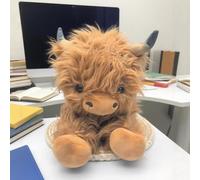 Weighted HighlandCow Plush, 38x22cm Weighted Stuffed Animal Pillow For Kids