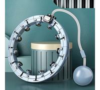 Weighted Hula Hoop for Adults, Adjustable Detachable Knots Smart Hula Hoops for Abdomen Massage Exercise, with Counting/blue/L