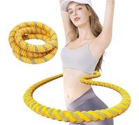 Weighted Hula Hoops for Adults Weight Loss, Soft Spring Hula Hoop Foldable Fitness Hoop Silent Waist-Friendly Design Efficient Fat Burning for Women Men Home and Travel