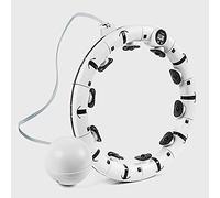 Weighted Hula Smart Hoops, Detachable Adjustment Intelligent Weighted Hula Hoop with Digital Counter, for Adult Beginners Children/White / 14 Knots
