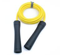 Weighted Jump Rope, 1LB Tangle-Free Ball Bearing Rapid Speed Skipping Rope for Men Women, Adjustable 9mm PVC Rope with Handle for Boxing MMA Weight-Loss Athletic Workout Fitness, Yellow