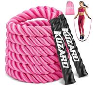 Weighted Jump Rope for Fitness, 1.5lb Heavy Skipping Rope for Women Men, Adult Exercise Battle Ropes for Home Gym, Improve Strength and Building Muscle, Total Body Workout Equipment