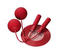 Weighted Jump Rope Without Rope Skipping Rope No Line Speed Rope Cordless For Fitness Workout Anywhere Ropeless Bod Rope for Exercise Training Beachbody Build (Big Ball+Long Rope Red)