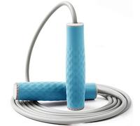 Weighted Jump Rope Workout 1LB Professional Skipping Rope with Adjustable Length&Silicone Comfortable Grips,Heavy Jumpropes Adults Fitness Women Men Kids,Cardio Boxing Endurance Training Exercise-Blue