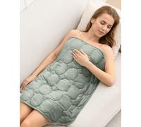 Weighted Lap Blanket 7lbs, Cozy Luxury Crystal Velvet Weighted Blanket for Adults, Small Weighted Blanket for Relaxation, Sleeping, Travel, Sage Green, 29" x 24"