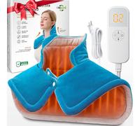 Weighted Neck & Shoulder Heating Pad for Pain Relief | Father’s Day Gift for Dad Husband from Daughter Son Wife, Birthday Gifts for Dad Men Women Mom | 6 Heat Settings, 2H Auto-Off | Home & Office Use