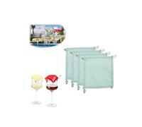 Weighted Outdoor Wine Glass Covers To Keep Bugs Out-4pcs Wine Covers For Glasses,Reusable Breathable Portable Veils Covers, Drink Covers For Glasses,For Picnic,Dinners,Housewarming Gift