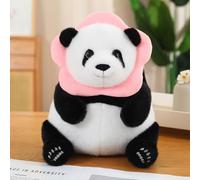 Weighted Panda Plush,Transformed Into Milk Tea Bread Flower Cuddly Pillow for Comfort Relaxation, Panda Weighted Animals for Adults Hugging Companion for Anxiety Relief Sleep Support (#04)