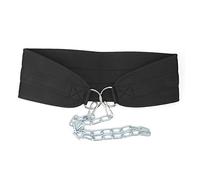 Weighted parallel bar dip training belt, pull up half length strength belt, gym exercise barbell plate fitness equipment, double ring design.
