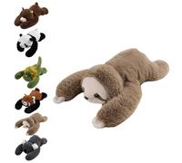 Weighted Plush Animals 30cm/45cm Funny Soft Throw Pillow Doll Cute Stuffed Toys - Panda/Brown Bear/Koala/Red Panda/Sloths/Dinosaur Car Seat Cushion for Cuddling Napping Room Decor (Sloth, 45cm)