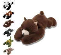 Weighted Plush Animals, Hugging Pillow for Anxiety Relief & Sleep Support, Cute Soft Plush Toy Pillow, Weighted Animals for Adults (Brown Bear 30CM)