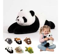 Weighted Plush Animals, Panda Teddy Bear Dinosaur Stuffed Toys for Kids & Adults, Hugging Pillow for Anxiety Relief & Sleep Support Giant panda 65cm