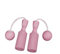 Weighted Rope-less Jump Rope Fitness Training Equipment With Massage Balls Home Exercise Cordless Jumping Colors(Pink Small Ball)